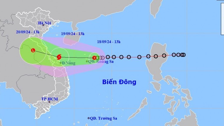Áp thấp nhiệt đới trên khu vực quần đảo Hoàng Sa, Bắc-Trung Trung Bộ mưa lớn, có nơi trên 500mm