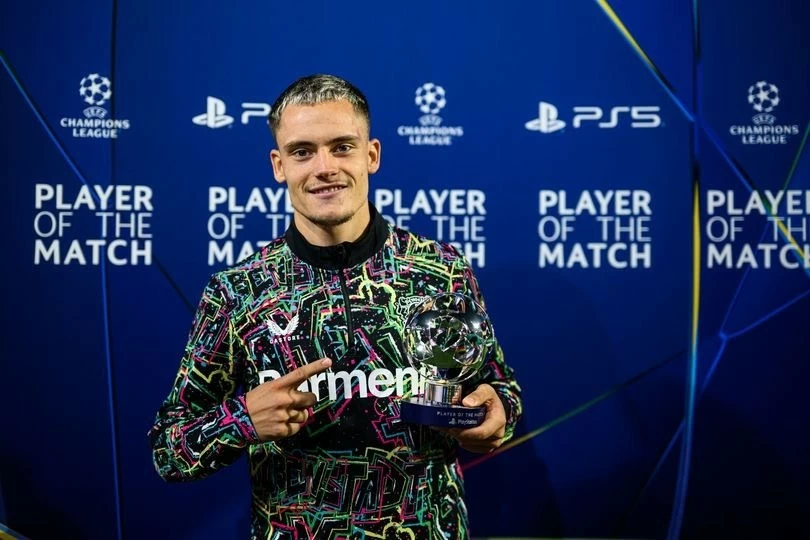 Ra mắt như mơ tại Champions League, Florian Wirtz đoạt giải Cầu thủ xuất sắc nhất trận đấu Ra mắt như mơ tại Champions League, Florian Wirtz đoạt giải Cầu thủ xuất sắc nhất trận đấu