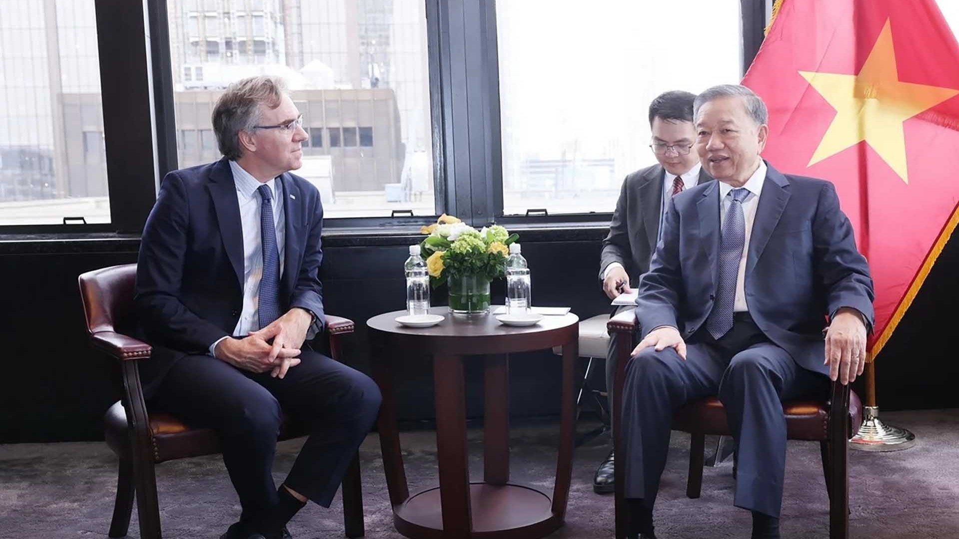 Tổng Bí thư, Chủ tịch nước Tô Lâm tiếp lãnh đạo một số tập đoàn lớn của Hoa Kỳ