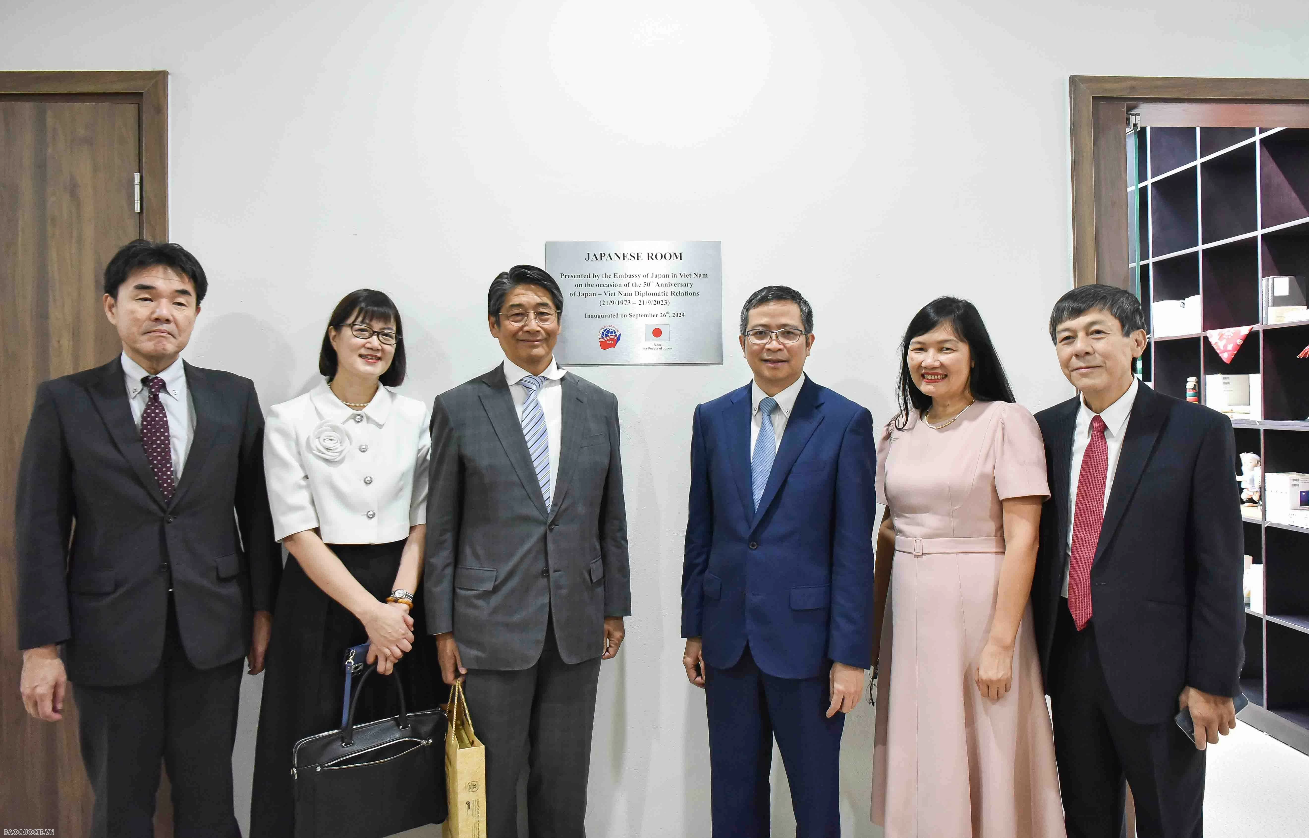 Khai trương Phòng Nhật Bản tại Học viện Ngoại giao Việt Nam, ngày 29/9/2024. (Ảnh: Nguyễn Hồng) Khai trương Phòng Nhật Bản tại Học viện Ngoại giao Việt Nam, ngày 29/9/2024. (Ảnh: Nguyễn Hồng)