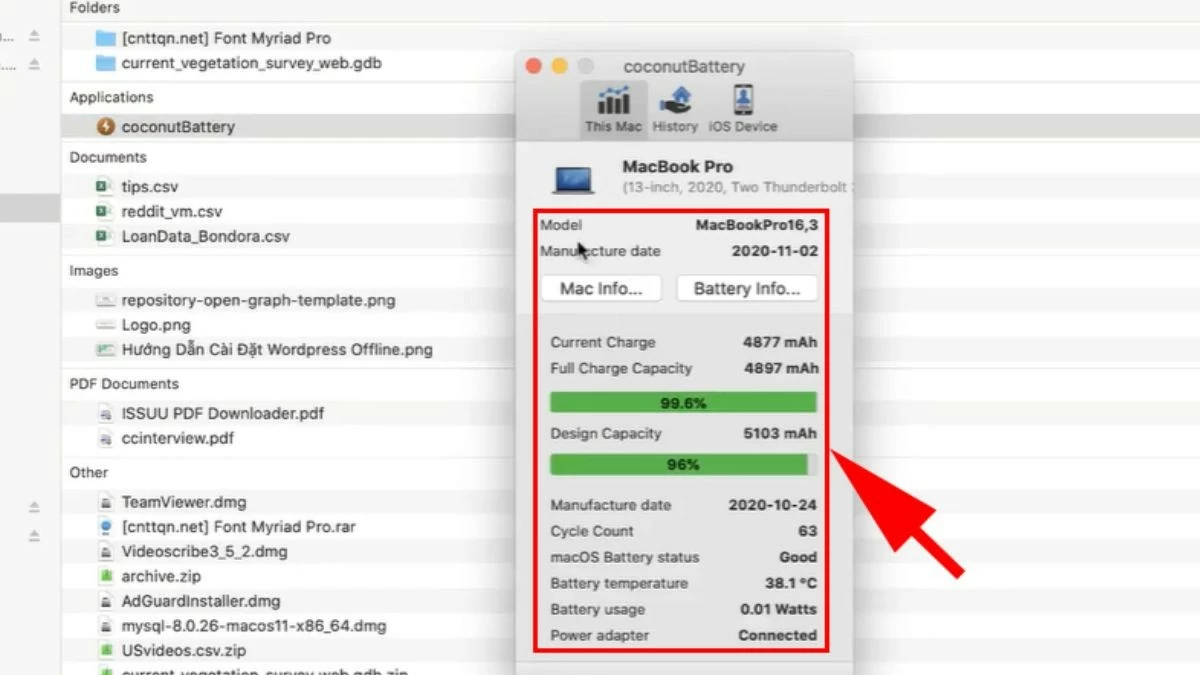 Kiểm tra pin Macbook về số lần sạc và độ chai pin đơn giản Kiểm tra pin Macbook về số lần sạc và độ chai pin đơn giản