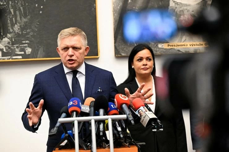 Thủ tướng Slovakia Robert Fico phát biểu trong chuyến thăm Handlova, thị trấn nơi một tay súng đã bắn ông vào tháng 5 trong một vụ ám sát bất thành, ngày 6/9/2024. (Nguồn: Reuters) Thủ tướng Slovakia Robert Fico phát biểu trong chuyến thăm Handlova, thị trấn nơi một tay súng đã bắn ông vào tháng 5 trong một vụ ám sát bất thành, ngày 6/9/2024. (Nguồn: Reuters)