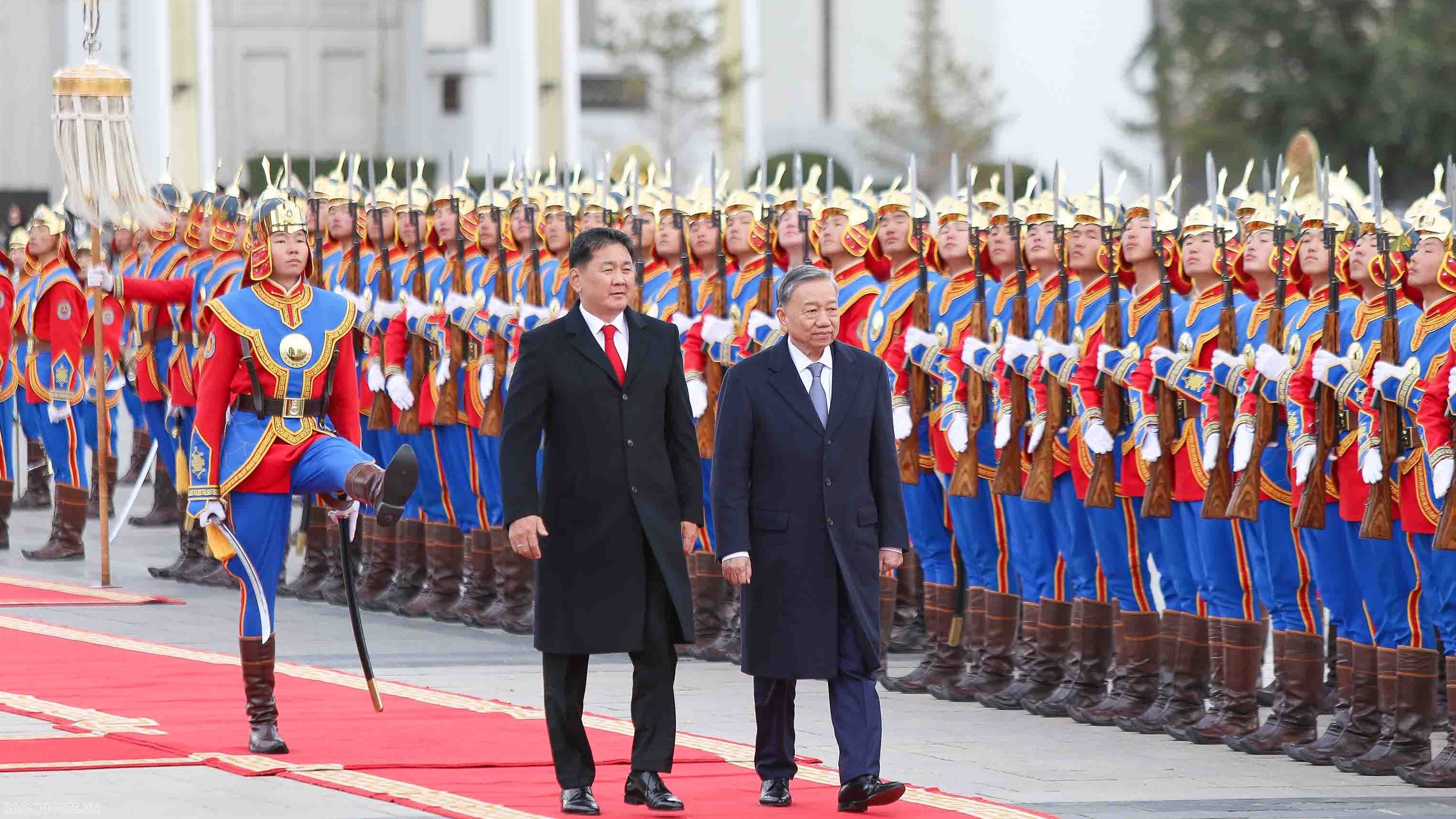 Lễ đón chính thức Tổng Bí thư, Chủ tịch nước Tô Lâm tại thủ đô Ulaanbaatar, Mông Cổ