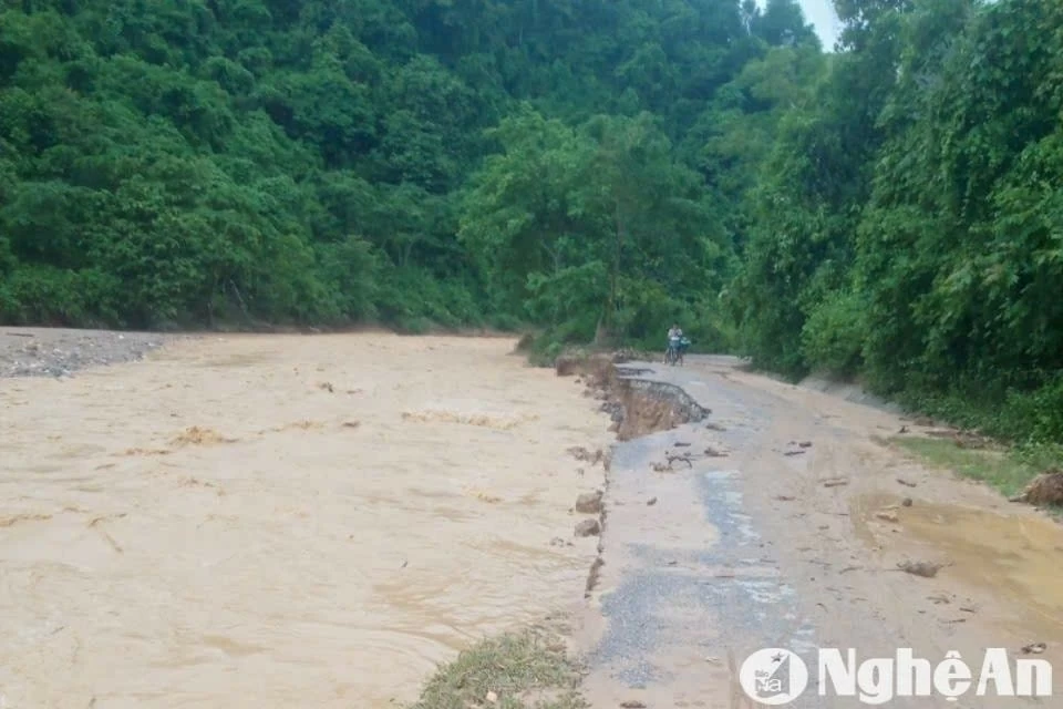 Hai huyện biên giới Nghệ An xuất hiện lũ ống, sạt lở đất trong đêm Hai huyện biên giới Nghệ An xuất hiện lũ ống, sạt lở đất trong đêm
