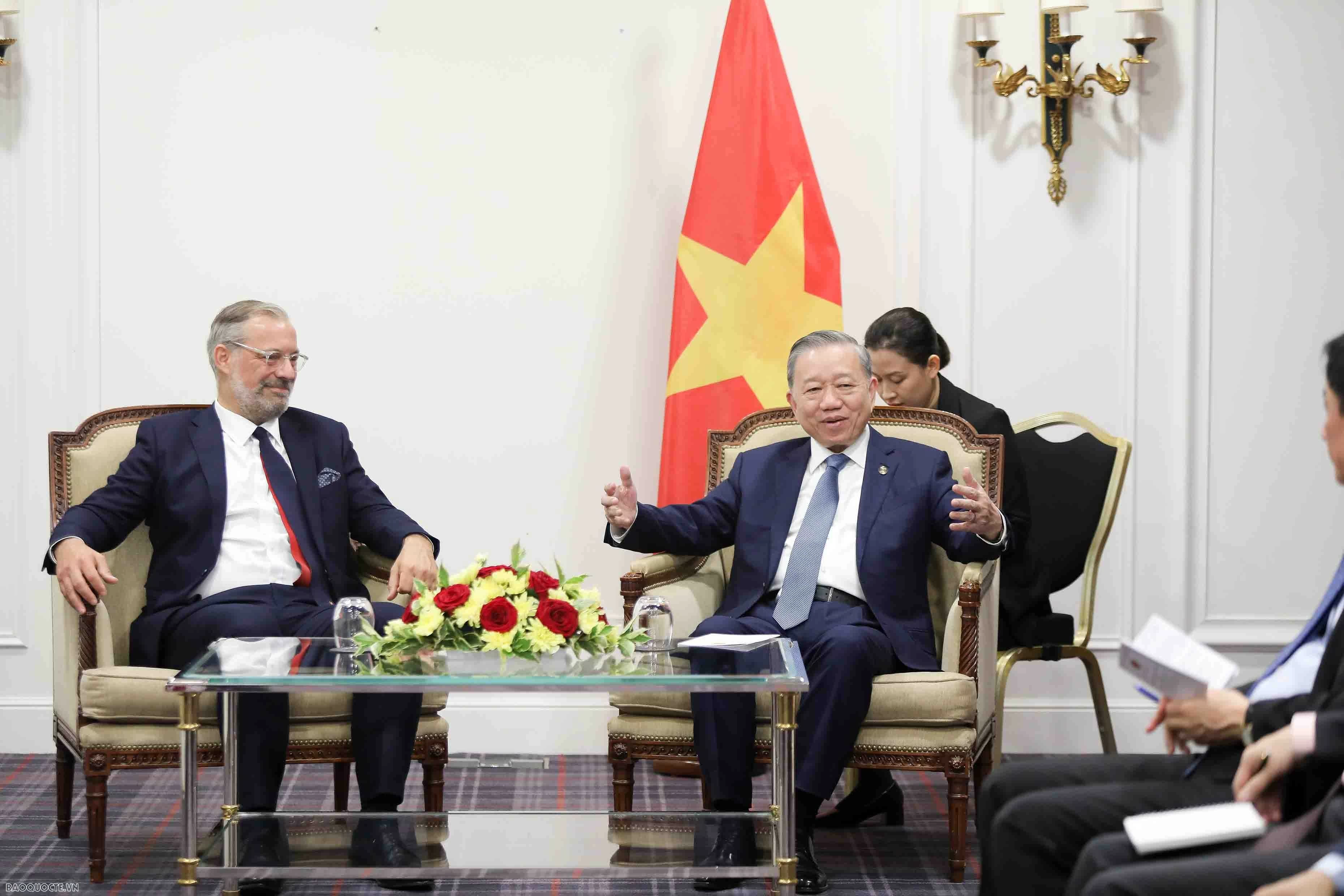 Tổng Bí thư, Chủ tịch nước Tô Lâm tiếp Chủ tịch Tập đoàn AirBus Cuộc gặp giữa Người đứng đầu Đảng, Nhà nước Việt Nam các Tập đoàn lớn tại Pháp