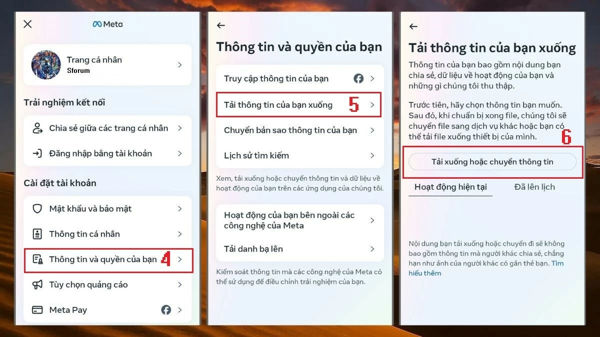 Tải dữ liệu Facebook trên điện thoại, máy tính đơn giản Tải dữ liệu Facebook trên điện thoại, máy tính đơn giản