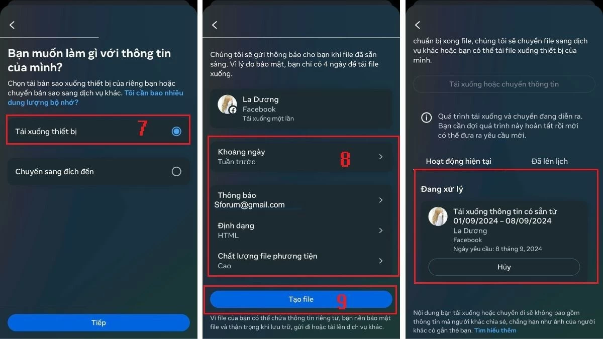 Tải dữ liệu Facebook trên điện thoại, máy tính đơn giản Tải dữ liệu Facebook trên điện thoại, máy tính đơn giản