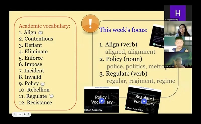 Lớp học “Nghệ thuật Anh văn Giáo dục không biên giới: lớp học đặc biệt của cô giáo người Mỹ và gần 300 học sinh trên khắp Việt Nam