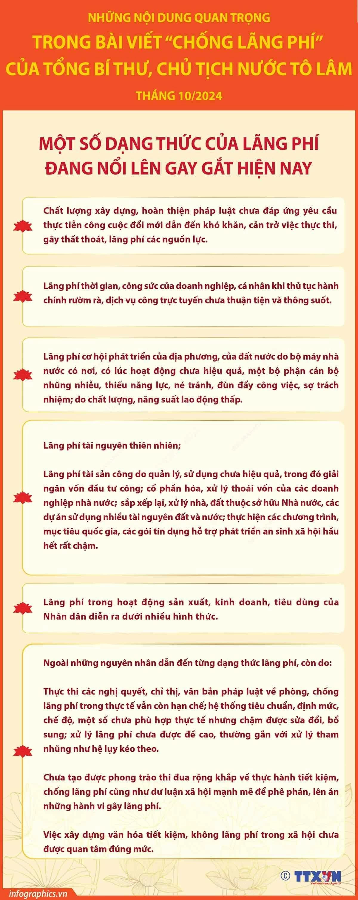 Một số dạng thức của lãng phí đang nổi lên gay gắt hiện nay Tổng Bí thư, Chủ tịch nước Tô Lâm chỉ rõ những dạng thức của lãng phí đang nổi lên gay gắt hiện nay