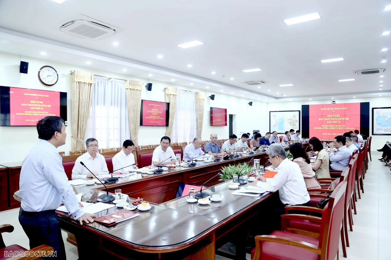 Đảng ủy Bộ Ngoại giao tổ chức Hội nghị Sơ kết công tác Quý III, phương hướng, nhiệm vụ trọng tâm công tác Quý IV năm 2024 Đảng ủy Bộ Ngoại giao tổ chức Hội nghị sơ kết công tác quý III, phương hướng, nhiệm vụ trọng tâm công tác quý IV năm 2024