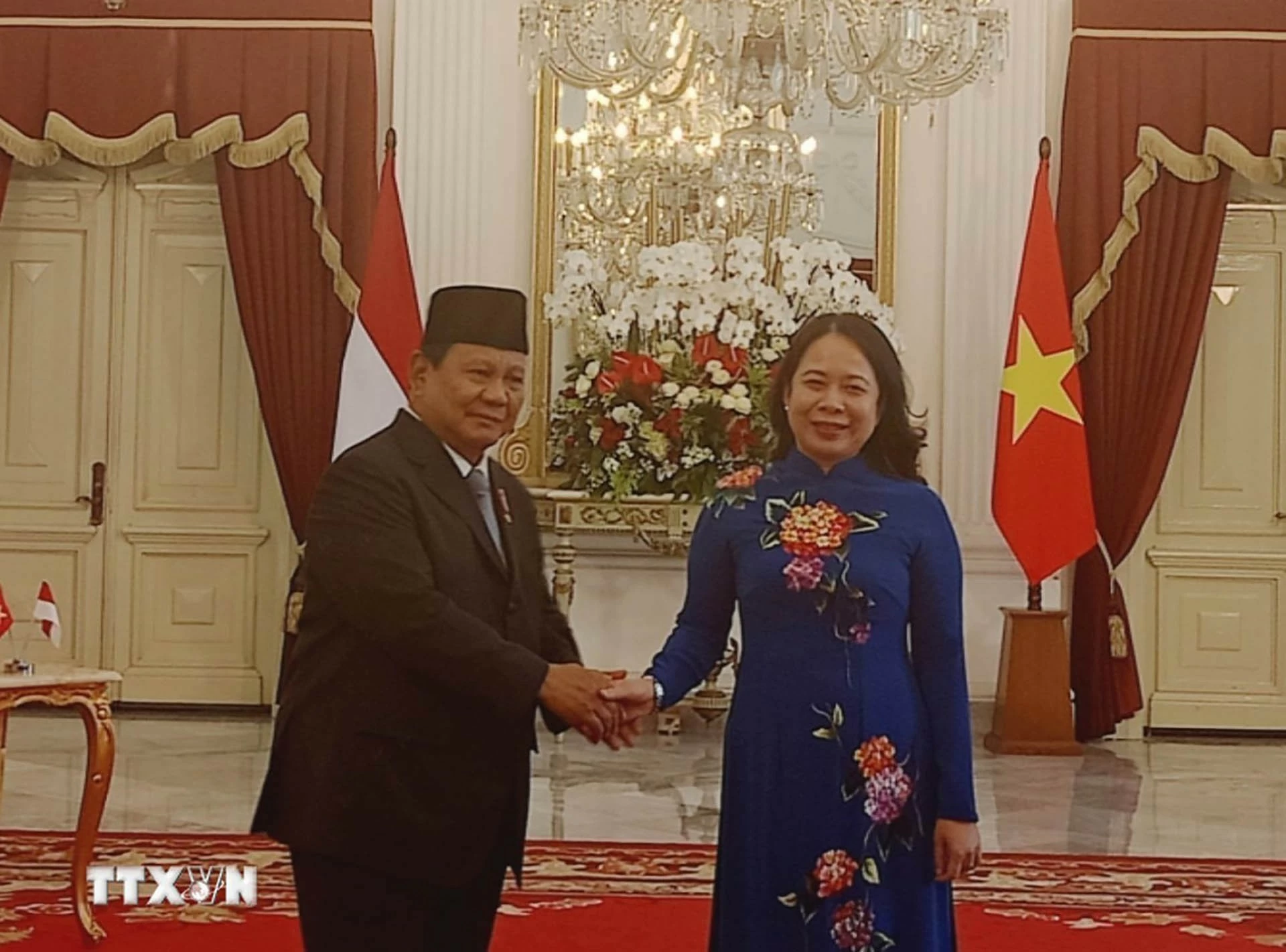 Phó Chủ tịch nước Võ Thị Ánh Xuân gặp Tổng thống Indonesia Prabowo Subianto Phó Chủ tịch nước Võ Thị Ánh Xuân gặp Tổng thống Indonesia Prabowo Subianto