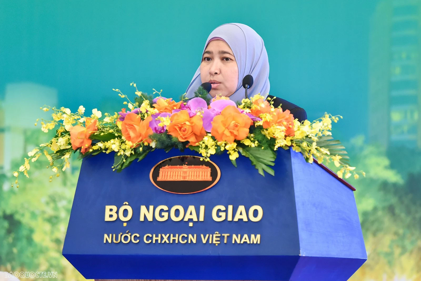 Bà Zaidah binti Mohd Nor, Phó Vụ trưởng, Cục phát triển Hồi giáo Malaysia. (Ảnh: Bạch Dương) Chung tay ‘mở khóa’ tiềm năng thị trường Halal Việt Nam