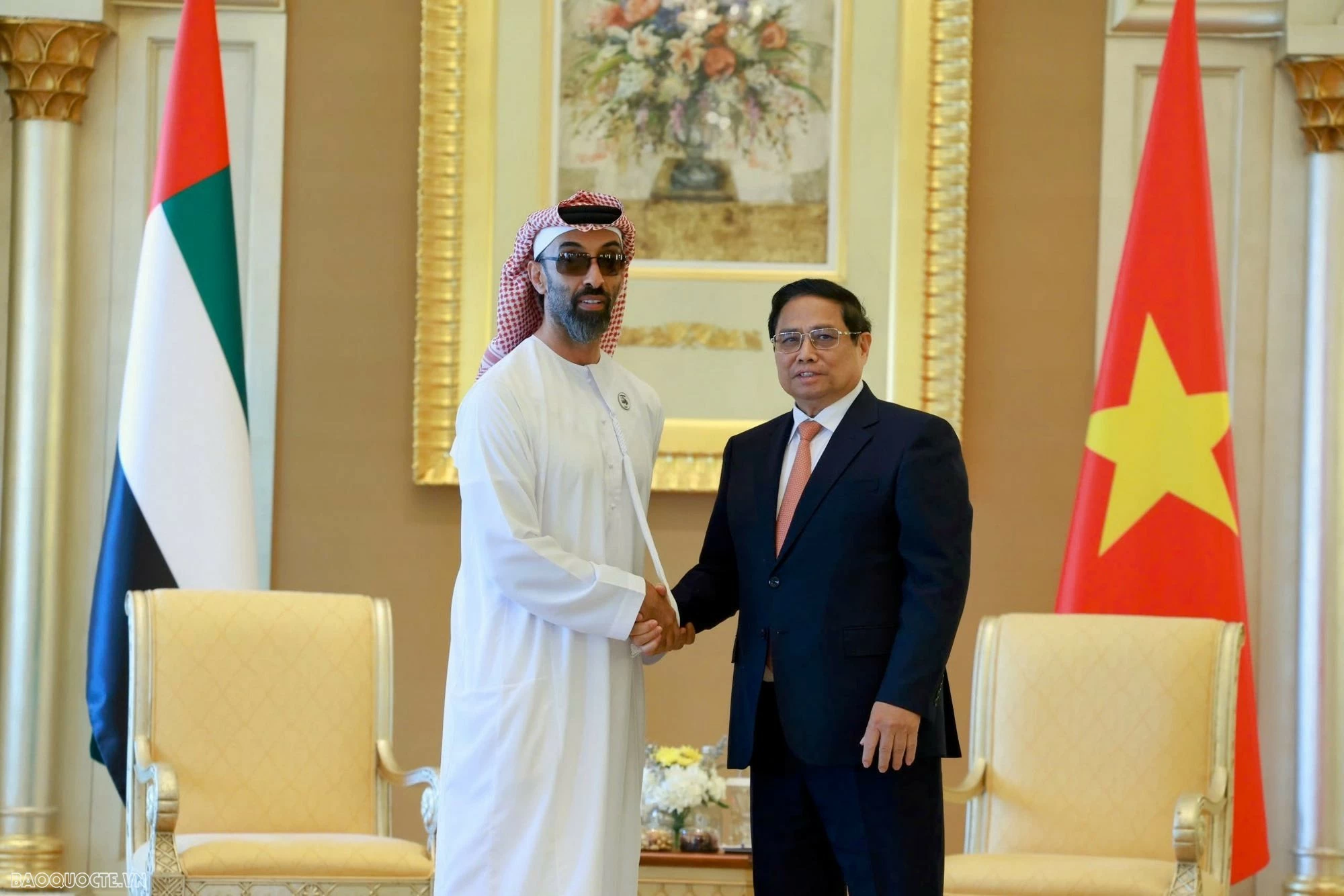 Thủ tướng Chính phủ tiếp Cố vấn An ninh Quốc gia kiêm Phó Toàn quyền Abu Dhabi Tahnoun bin Zayed Al Nahyan. Thủ tướng Chính phủ tiếp Cố vấn An ninh Quốc gia kiêm Phó Toàn quyền Abu Dhabi Tahnoun bin Zayed Al Nahyan.