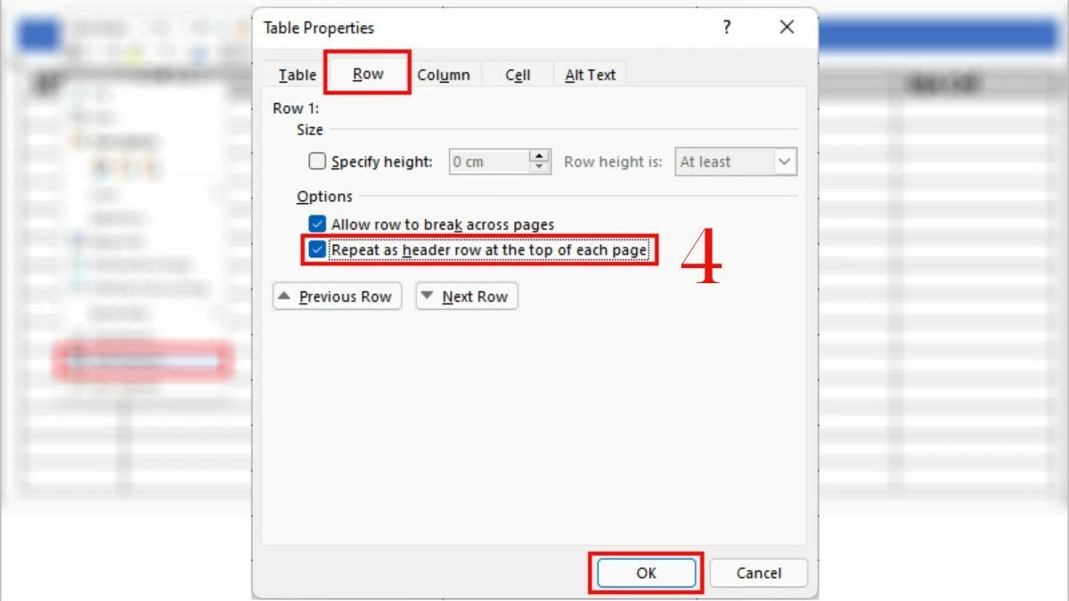 Lặp lại tiêu đề bảng trong Word đơn giản, chính xác Lặp lại tiêu đề bảng trong Word đơn giản, chính xác