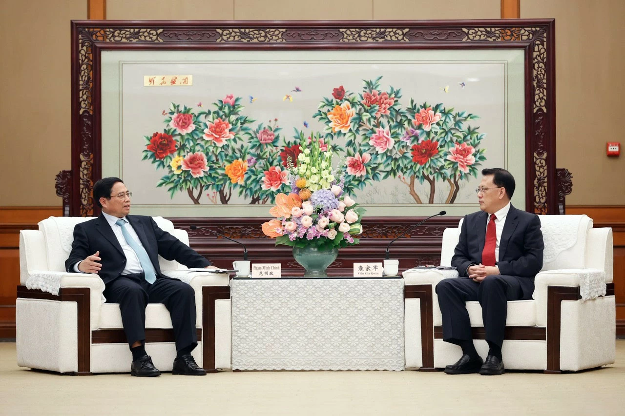 Thủ tướng Chính phủ Phạm Minh Chính hội kiến Bí thư Trùng Khánh Viên Gia Quân Thủ tướng Chính phủ Phạm Minh Chính hội kiến Bí thư Trùng Khánh Viên Gia Quân