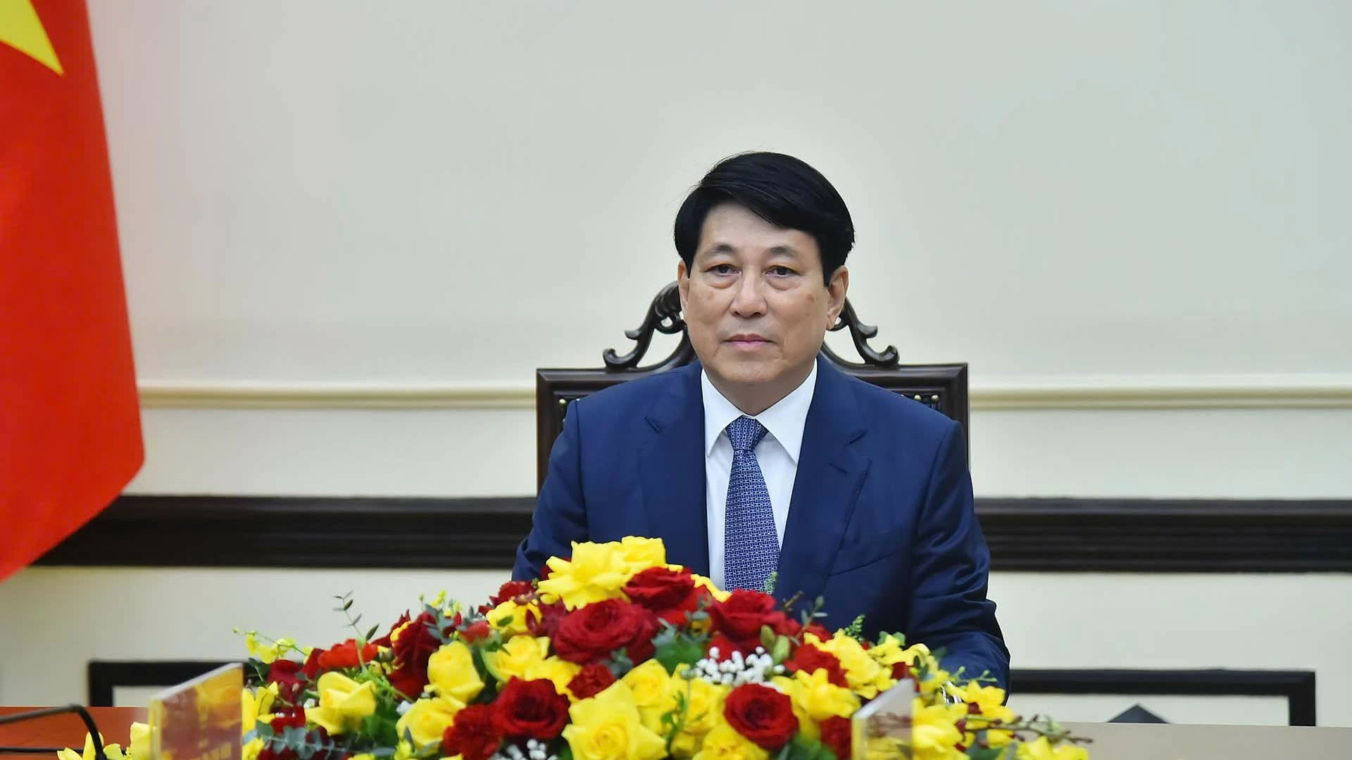 Chủ tịch nước Lương Cường hội đàm trực tuyến với Tổng Bí thư, Chủ tịch nước Lào Chủ tịch nước Lương Cường hội đàm trực tuyến với Tổng Bí thư, Chủ tịch nước Lào