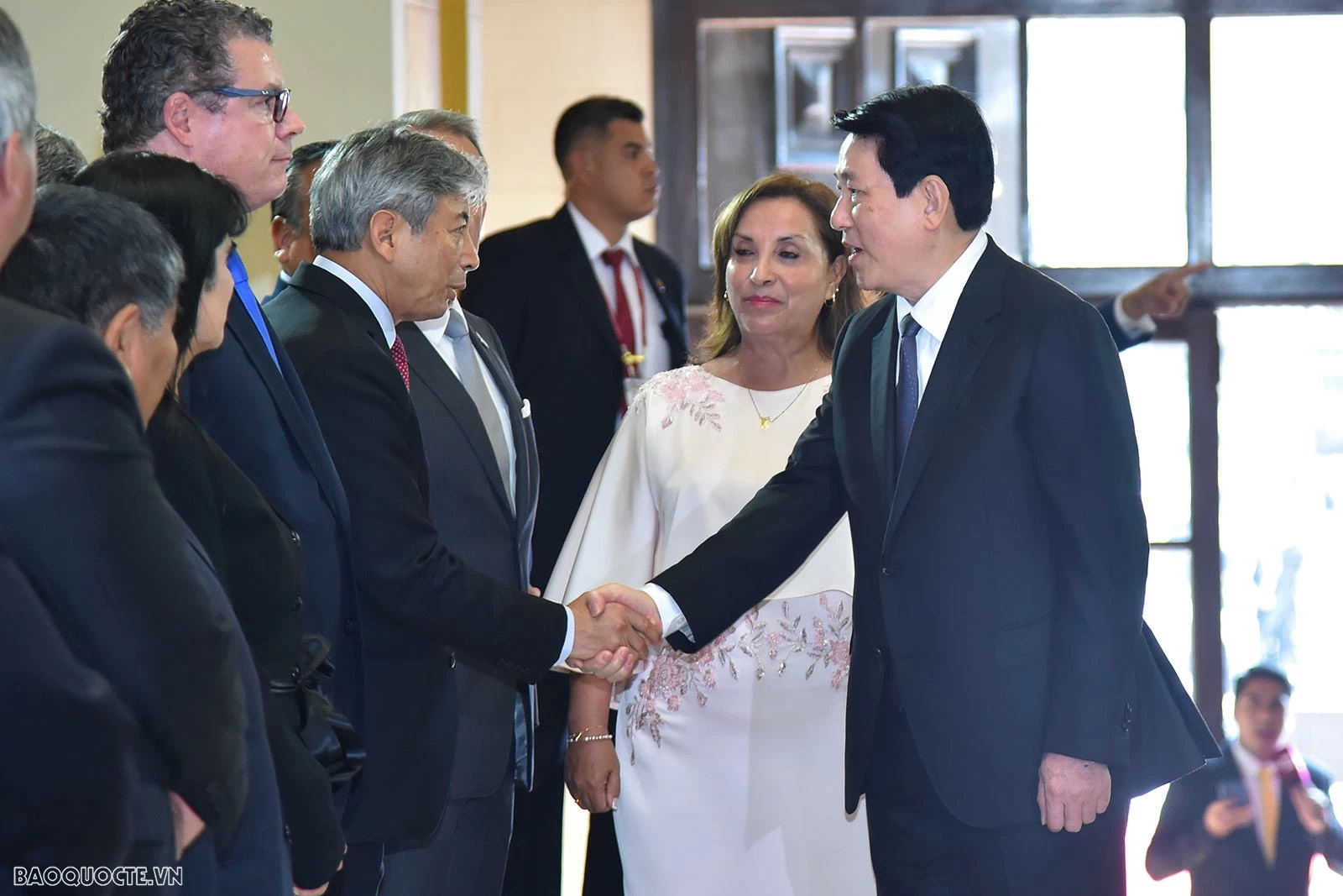 Toàn cảnh Lễ đón chính thức và hội đàm giữa Chủ tịch nước Lương Cường và Tổng thống Peru Dina Boluarte Toàn cảnh Lễ đón chính thức và hội đàm giữa Chủ tịch nước Lương Cường và Tổng thống Peru Dina Boluarte