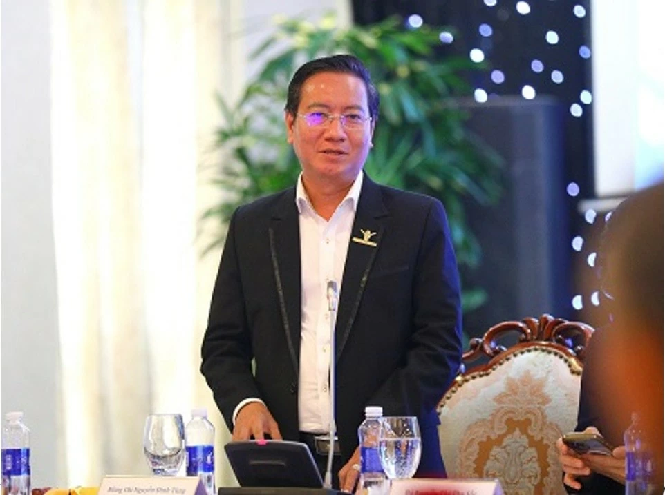 Ông Đặng Phúc Nguyên - Tổng thư ký Hiệp hội rau quả Việt Nam phát biểu tại Toạ đàm.