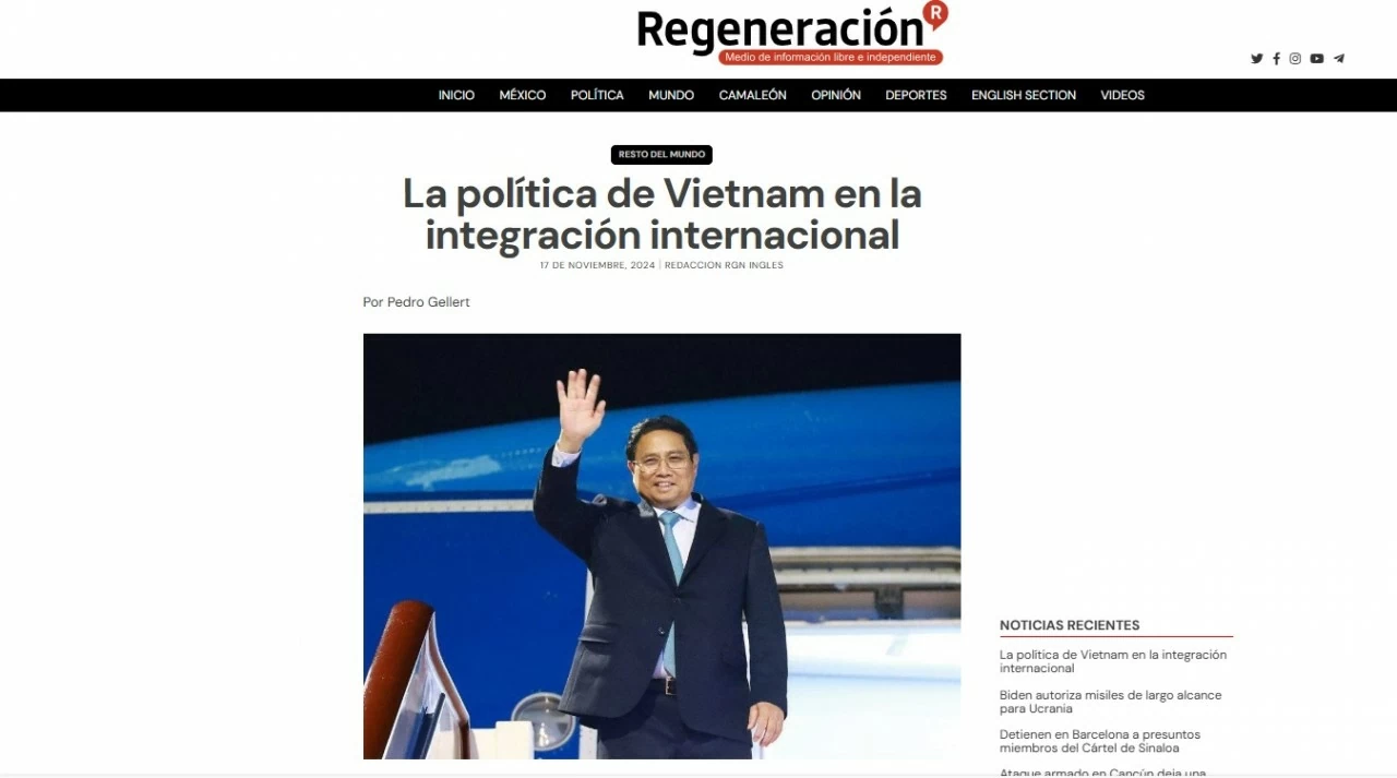 Các chuyến công tác đa phương của Việt Nam tạo tiếng vang trên truyền thông Mexico Các chuyến công tác đa phương của Việt Nam tạo tiếng vang trên truyền thông Mexico