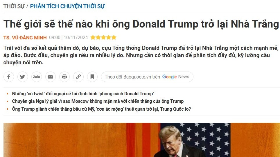 Tiếp cận thông tin quốc tế qua Thế giới và Việt Nam