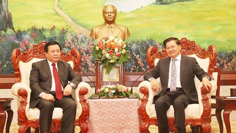 Tổng Bí thư, Chủ tịch nước Lào Thongloun Sisoulith tiếp đoàn đại biểu Đảng Cộng sản Việt Nam