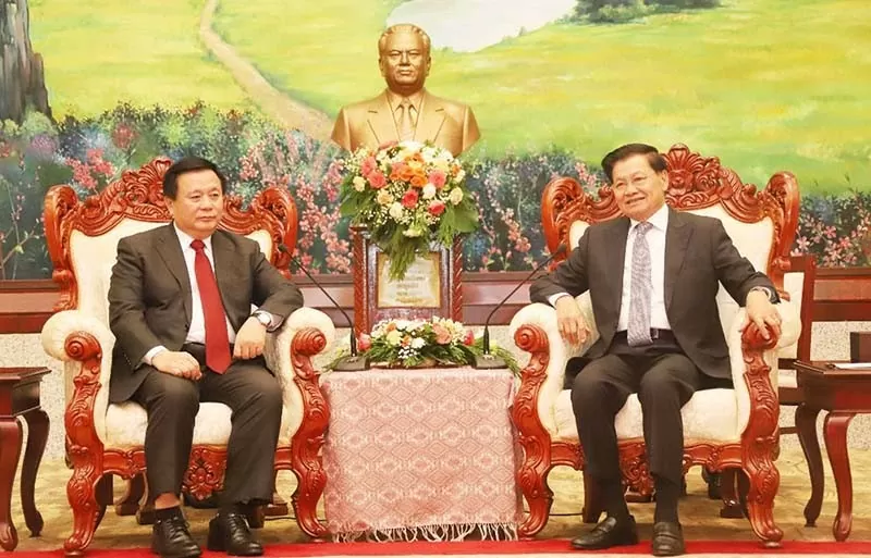 Tổng Bí thư, Chủ tịch nước Lào Thongloun Sisoulith tiếp đoàn đại biểu Đảng Cộng sản Việt Nam Tổng Bí thư, Chủ tịch nước Lào Thongloun Sisoulith tiếp đoàn đại biểu Đảng Cộng sản Việt Nam