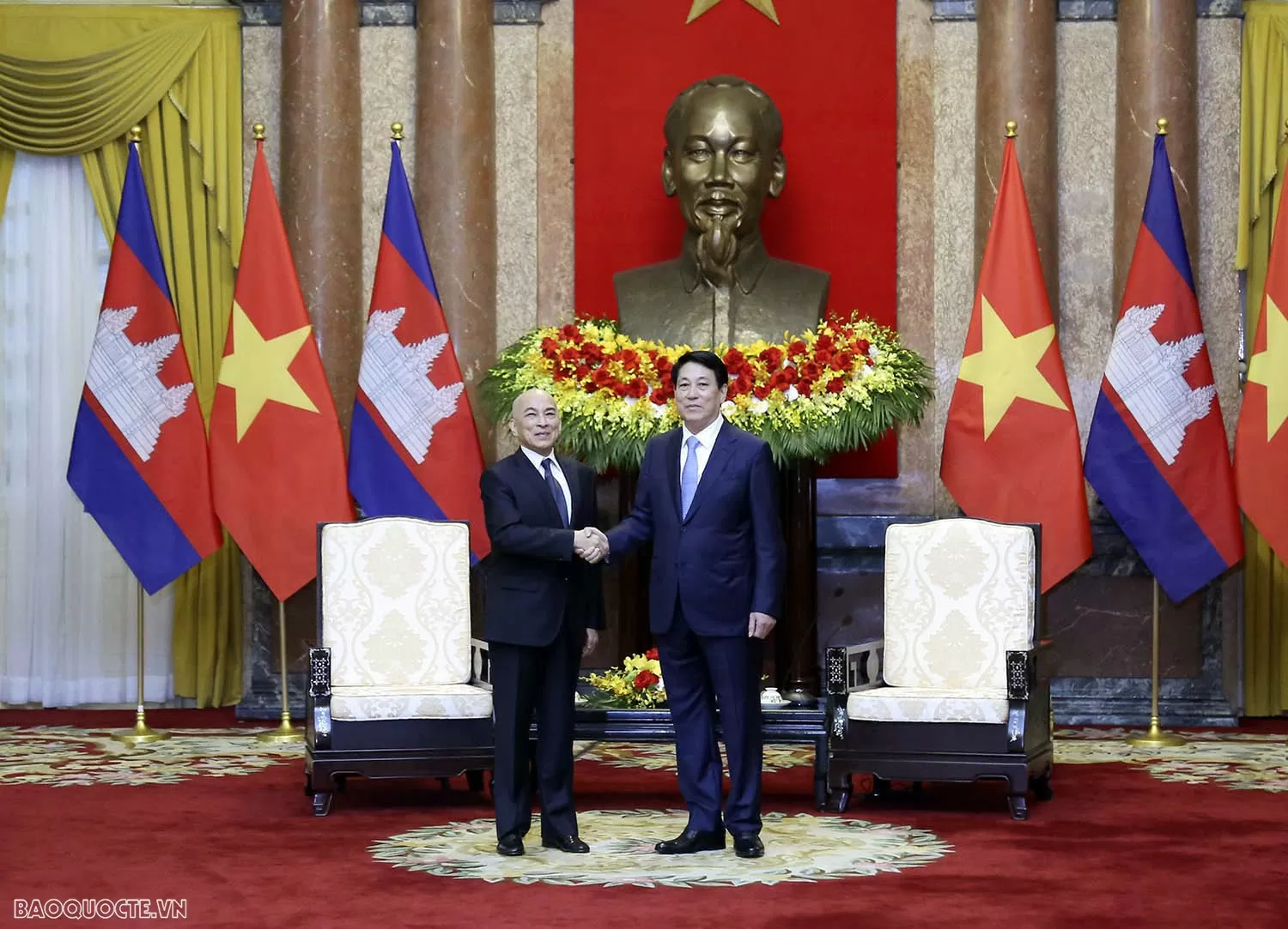 Chủ tịch nước Lương Cường hội kiến Quốc vương Campuchia Chủ tịch nước Lương Cường hội kiến Quốc vương Campuchia