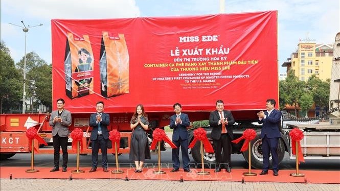 Cà phê rang xay Đắk Lắk  lên đường sang Hoa Kỳ