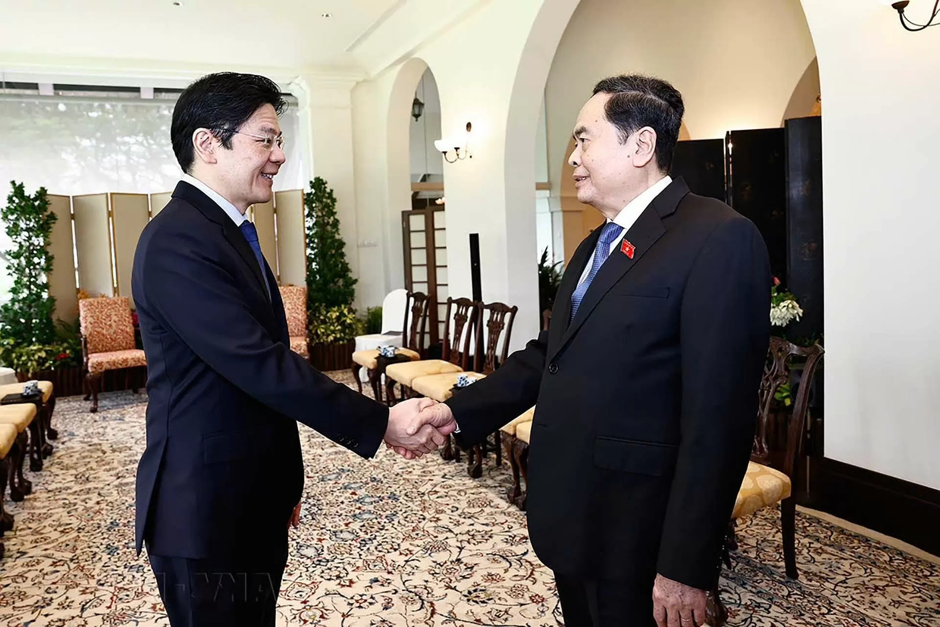 Chủ tịch Quốc hội Trần Thanh Mẫn hội kiến Thủ tướng Singapore Lawrence Wong Chủ tịch Quốc hội Trần Thanh Mẫn hội kiến Thủ tướng Singapore Lawrence Wong