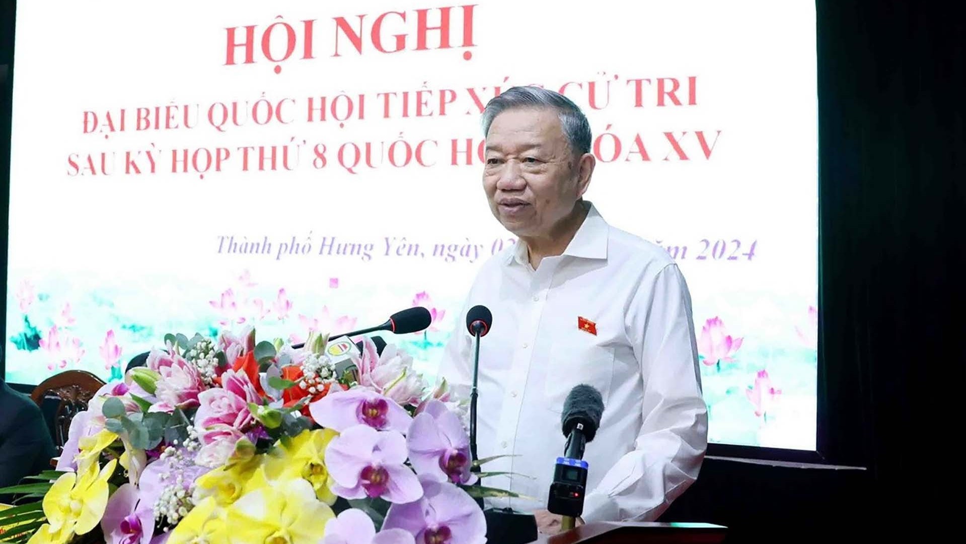 Tổng Bí thư Tô Lâm tiếp xúc cử tri Hưng Yên sau Kỳ họp thứ 8, Quốc hội khóa XV