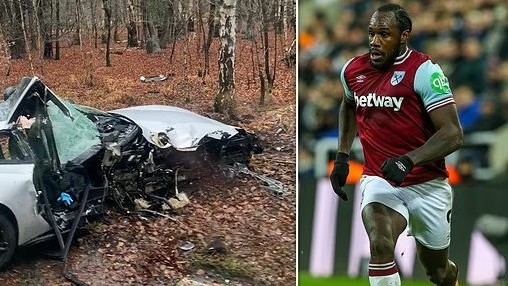 Tiền đạo West Ham Michail Antonio dính tai nạn xe hơi nghiêm trọng