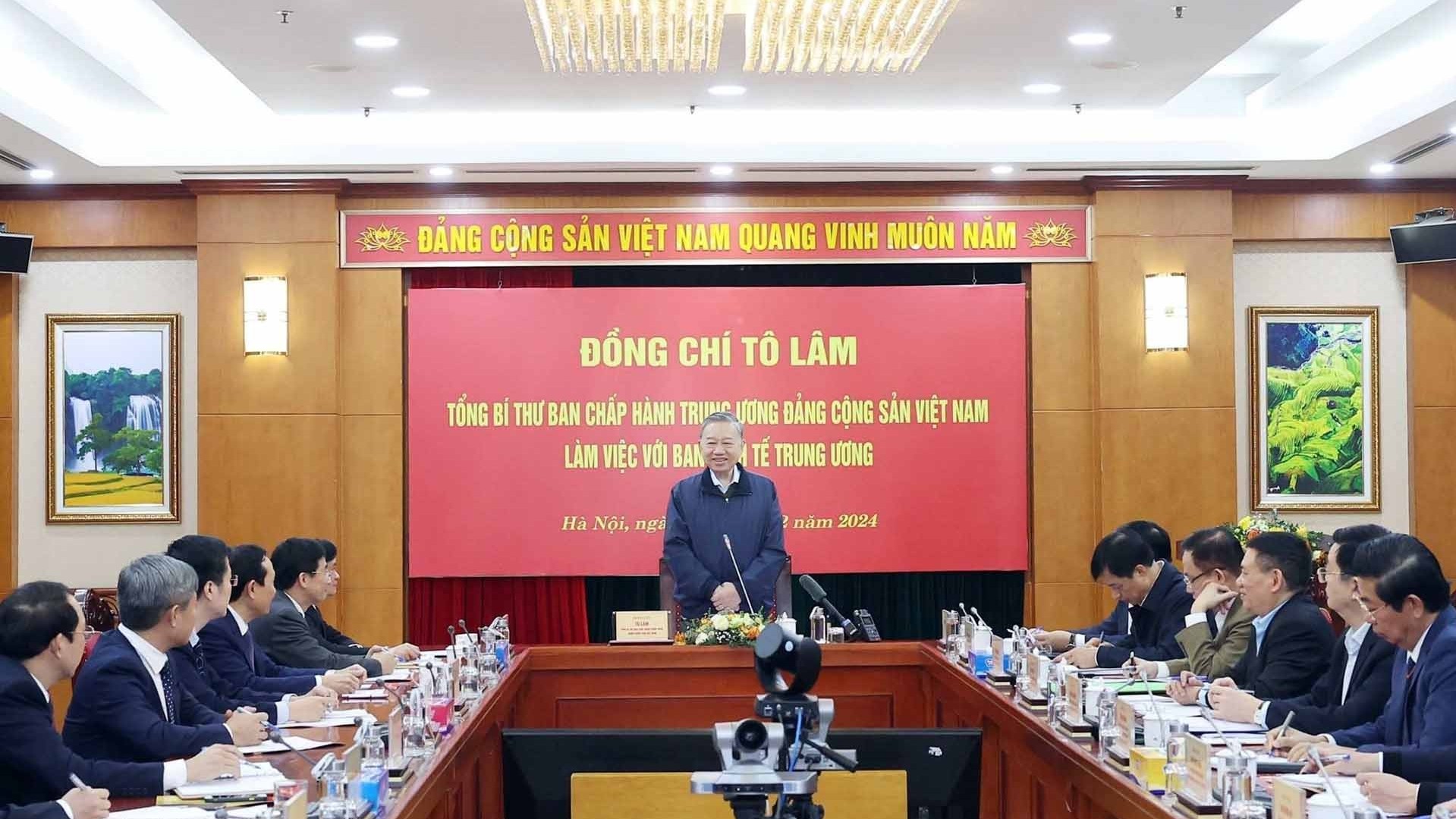 Tổng Bí thư Tô Lâm làm việc với Ban Kinh tế Trung ương