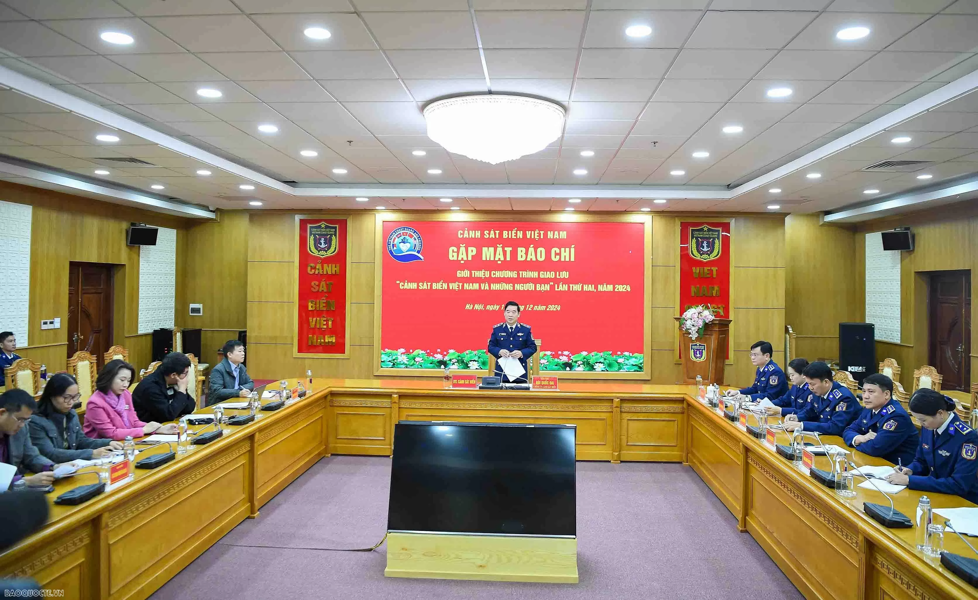 Chiều 12/12, Cảnh sát biển Việt Nam tổ chức gặp mặt báo chí giới thiệu Chương trình giao lưu “Cảnh sát biển Việt Nam và những người bạn” lần thứ hai, năm 2024. (Ảnh: Nguyễn Hồng) Chiều 12/12, Cảnh sát biển Việt Nam tổ chức gặp mặt báo chí giới thiệu Chương trình giao lưu “Cảnh sát biển Việt Nam và những người bạn” lần thứ hai, năm 2024. (Ảnh: Nguyễn Hồng)