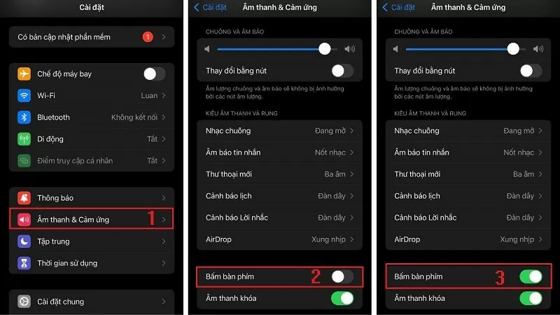 Cách bật âm thanh bàn phím iPhone to hơn nhanh chóng nhất Cách bật âm thanh bàn phím iPhone to hơn nhanh chóng nhất