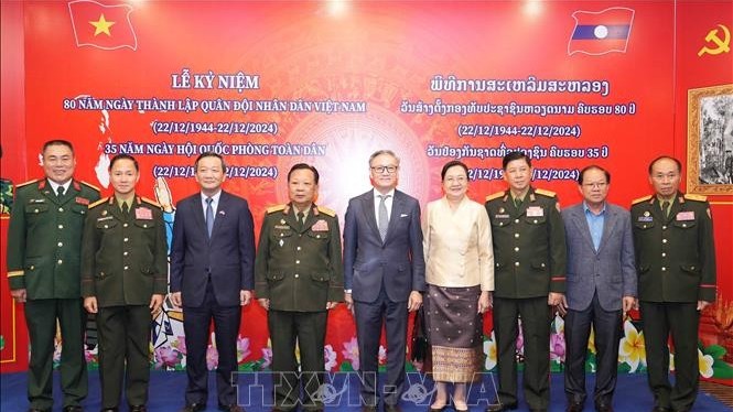 Lễ kỷ niệm 80 năm Ngày thành lập Quân đội Nhân dân Việt Nam tại Lào