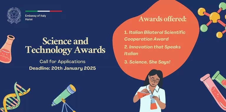 Ba giải thưởng khoa học và công nghệ hấp dẫn đến từ Italy Ba giải thưởng khoa học và công nghệ hấp dẫn đến từ Italy