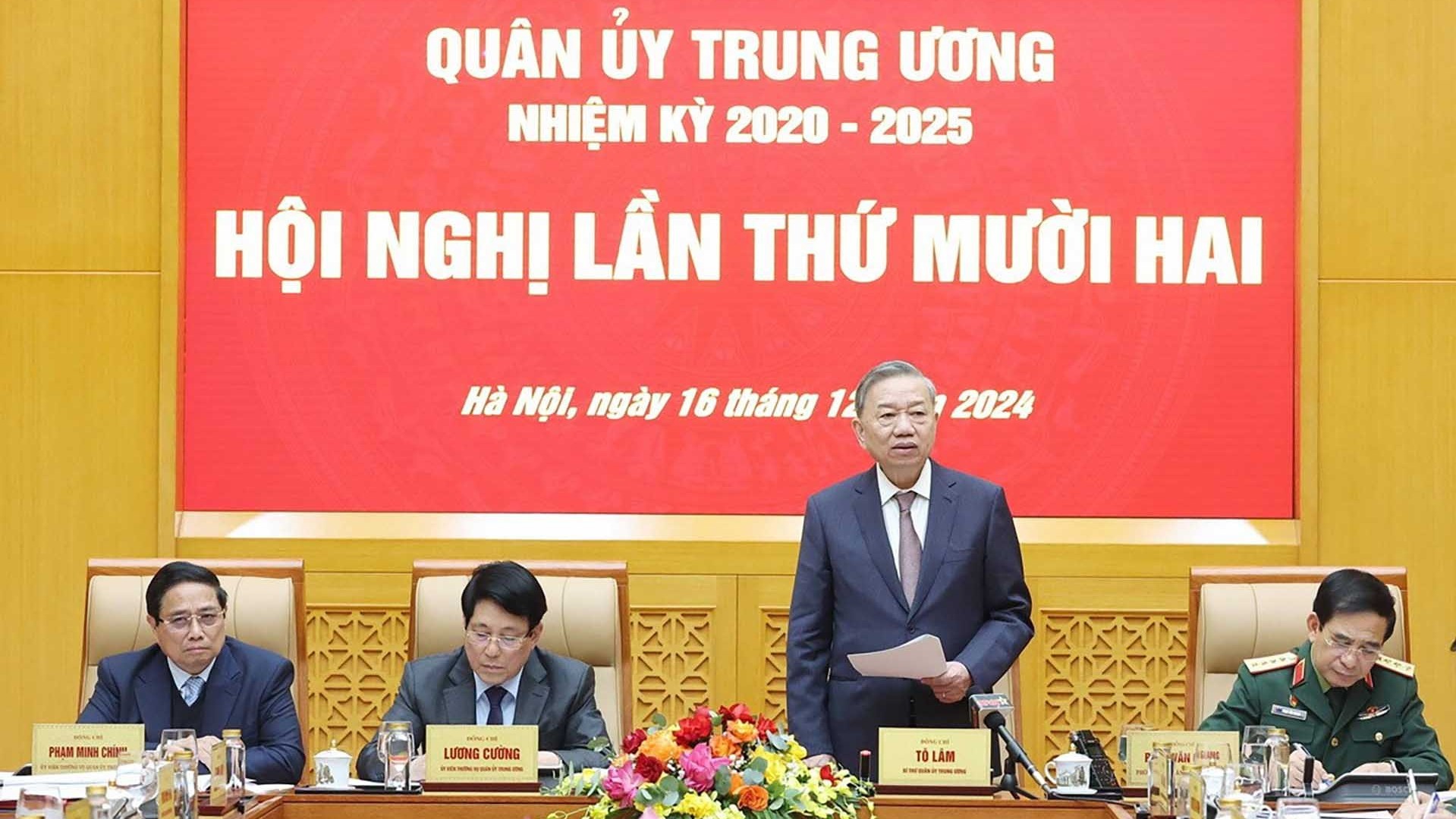 Tổng Bí thư Tô Lâm chủ trì hội nghị Quân ủy Trung ương