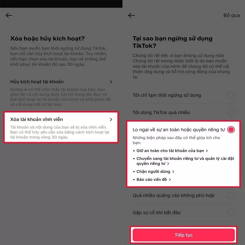 Xóa tài khoản TikTok vĩnh viễn với vài thao tác đơn giản Xóa tài khoản TikTok vĩnh viễn với vài thao tác đơn giản