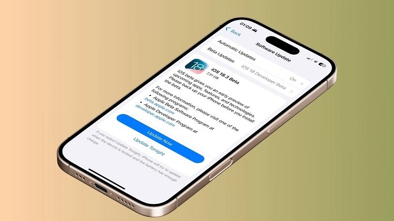 Apple phát hành phiên bản beta đầu tiên của iOS 18.3 và iPadOS 18.3