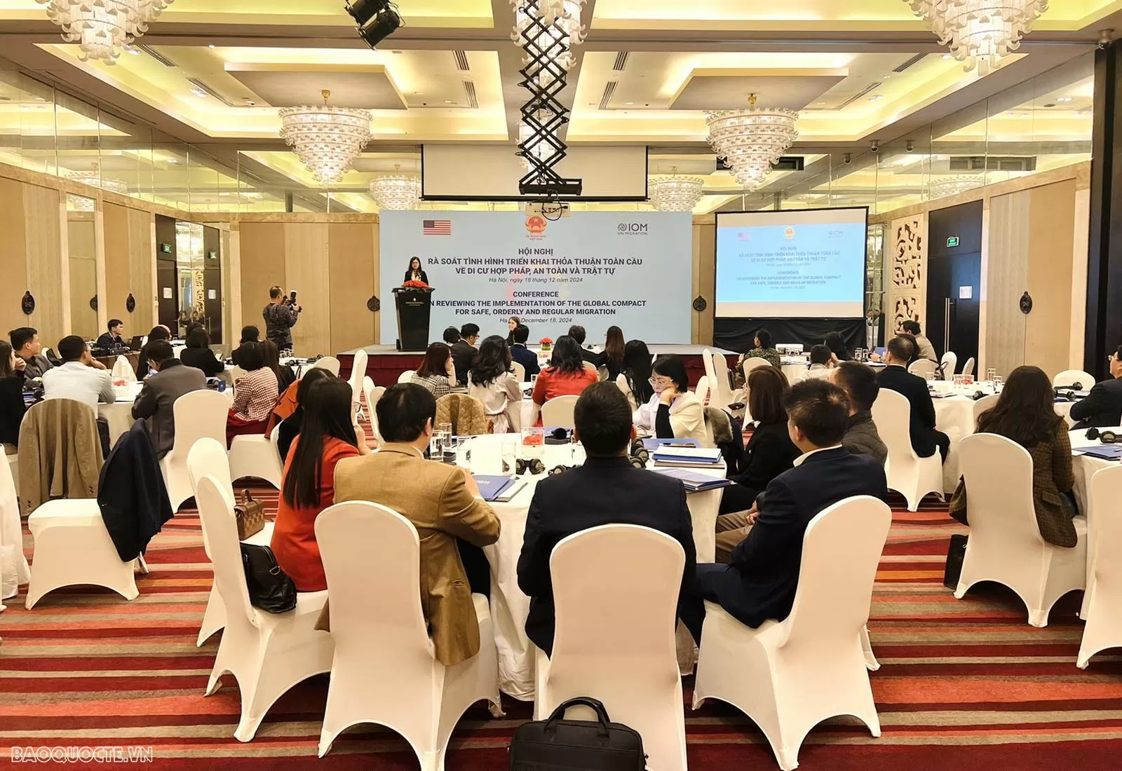 Trưởng Phái đoàn IOM ấn tượng trước nỗ lực triển khai Thỏa thuận toàn cầu về di cư hợp pháp, an toàn và trật tự của Việt Nam Trưởng Phái đoàn IOM ấn tượng trước nỗ lực triển khai Thỏa thuận toàn cầu về di cư hợp pháp, an toàn và trật tự của Việt Nam