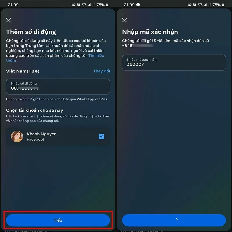 Cách xác thực số điện thoại cho tài khoản Facebook nhanh nhất Cách xác thực số điện thoại cho tài khoản Facebook nhanh nhất