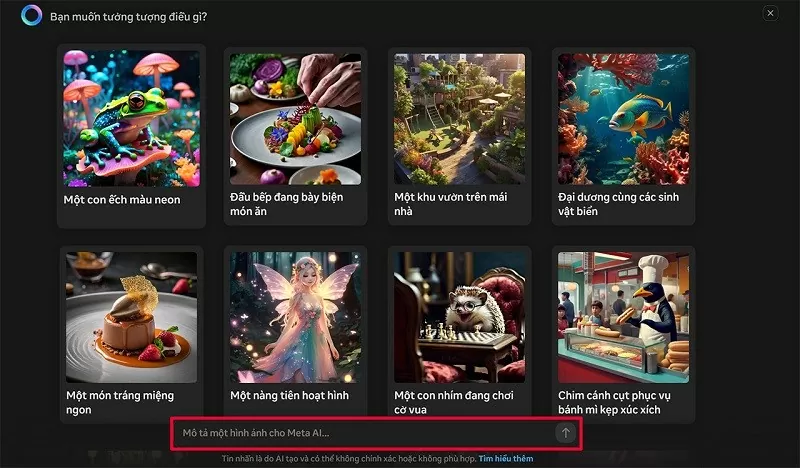 Tạo ảnh từ văn bản bằng Meta AI siêu ấn tượng mà bạn nên biết Tạo ảnh từ văn bản bằng Meta AI siêu ấn tượng mà bạn nên biết