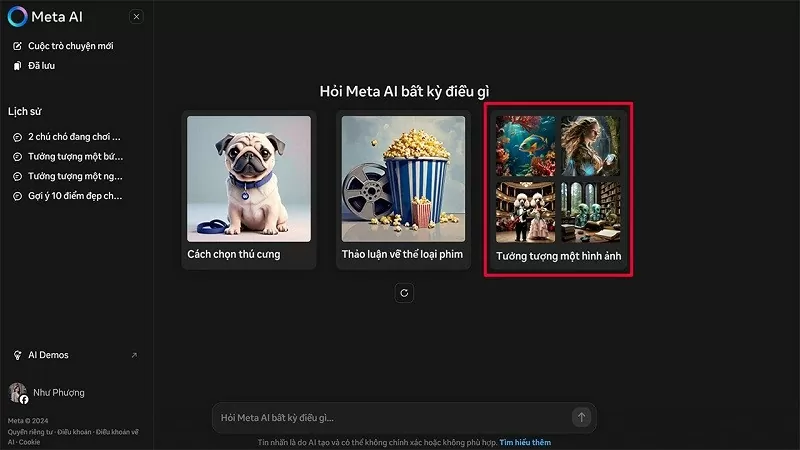 Tạo ảnh từ văn bản bằng Meta AI siêu ấn tượng mà bạn nên biết Tạo ảnh từ văn bản bằng Meta AI siêu ấn tượng mà bạn nên biết