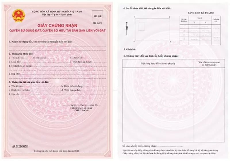 Hình ảnh của mẫu sổ đỏ mới. Hình ảnh của mẫu sổ đỏ mới.