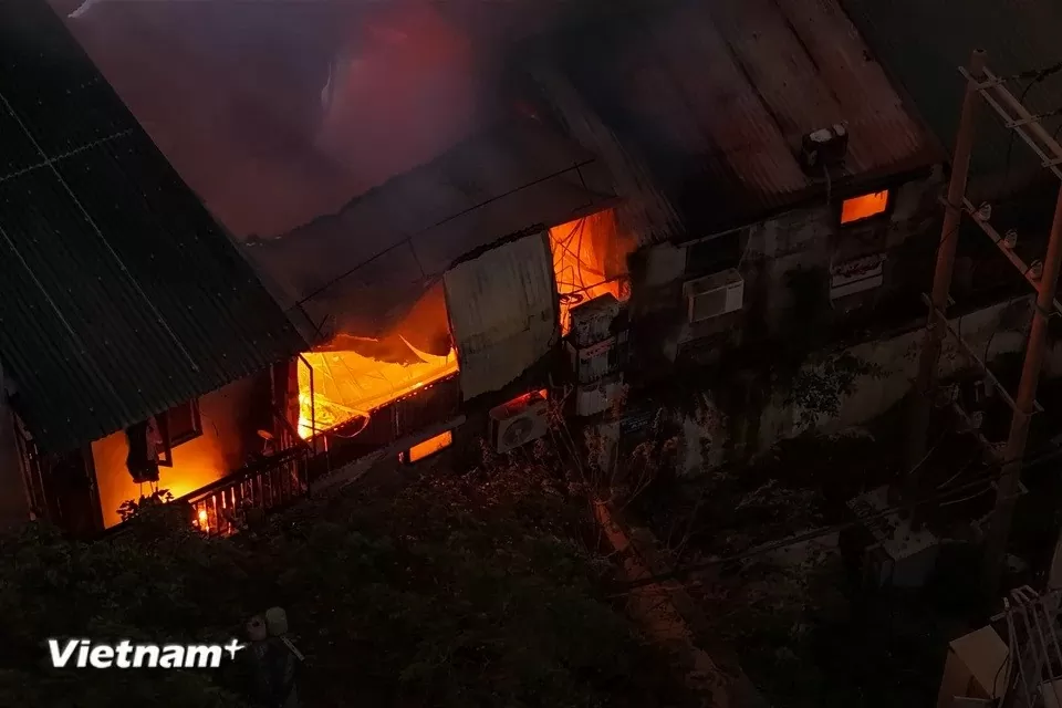 Hình ảnh đám cháy ở Hà Nội Hình ảnh đám cháy ở Hà Nội
