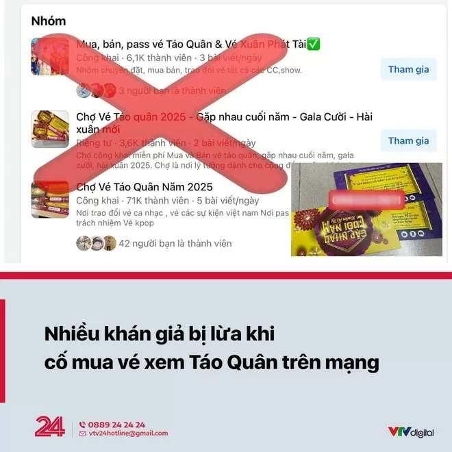 Vé Táo quân 2025: Tỉnh táo trước các chiêu trò lừa đảo ‘mọc lên như nấm’ Vé Táo quân 2025: Tỉnh táo trước các chiêu trò lừa đảo ‘mọc lên như nấm’