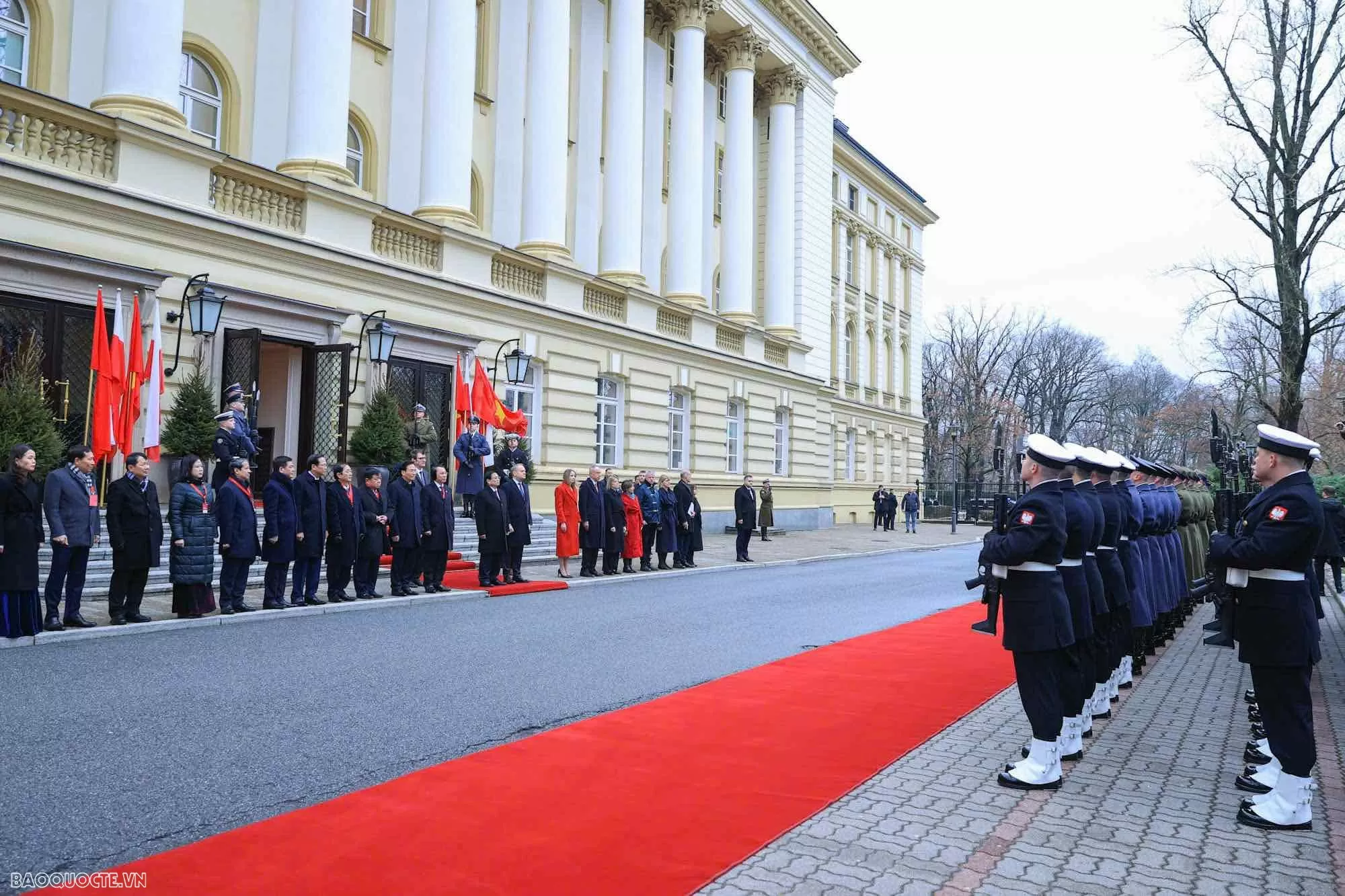 Lễ đón chính thức Thủ tướng Phạm Minh Chính tại Phủ Thủ tướng Ba Lan Lễ đón chính thức Thủ tướng Phạm Minh Chính tại Phủ Thủ tướng Ba Lan