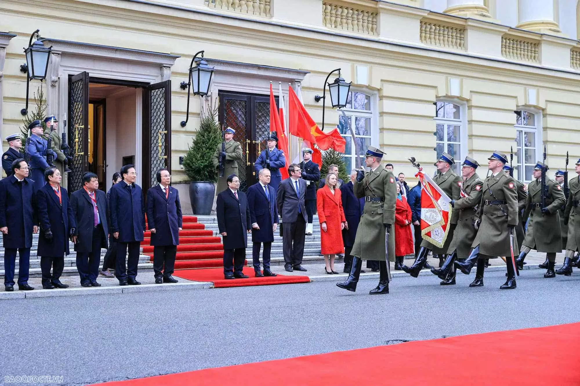 Lễ đón chính thức Thủ tướng Phạm Minh Chính tại Phủ Thủ tướng Ba Lan Lễ đón chính thức Thủ tướng Phạm Minh Chính tại Phủ Thủ tướng Ba Lan
