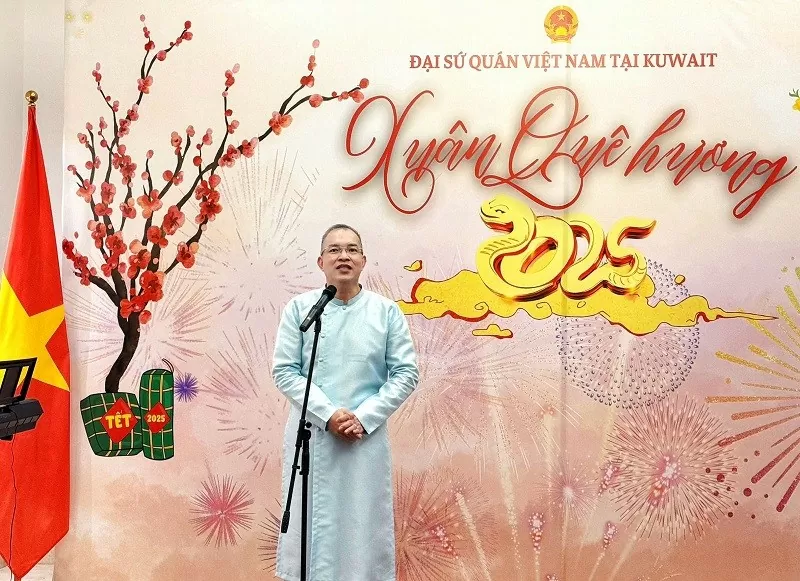 Đại sứ quán Việt Nam tại Cô-oét tổ chức đón Tết Ất Tỵ mừng Xuân 2025 cho cộng đồng người Việt Nam ở sở tại Đại sứ quán Việt Nam tại Cô-oét tổ chức đón Tết Ất Tỵ mừng Xuân 2025 cho cộng đồng người Việt Nam ở sở tại