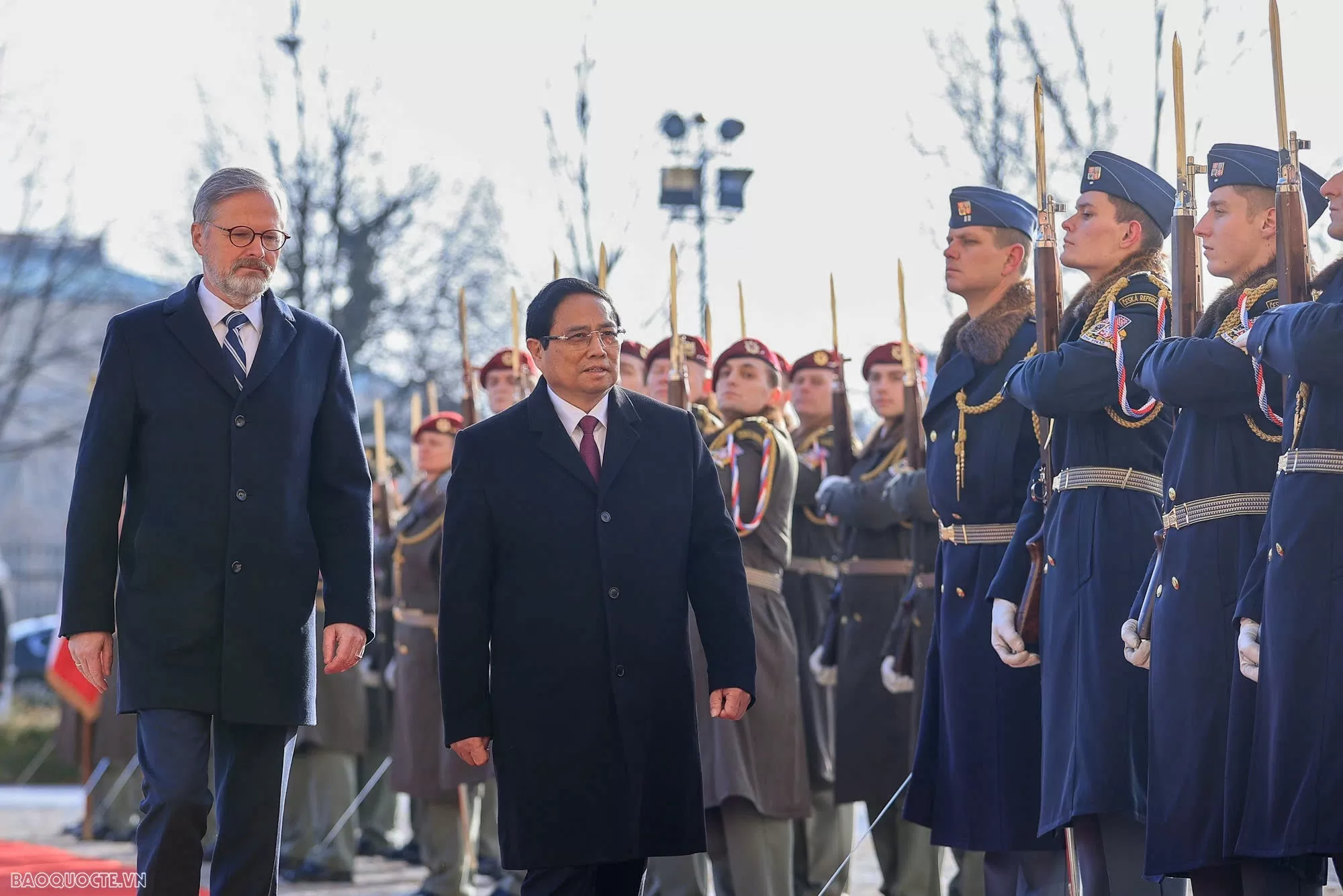 Lễ đón chính thức Thủ tướng Phạm Minh Chính thăm chính thức Czech